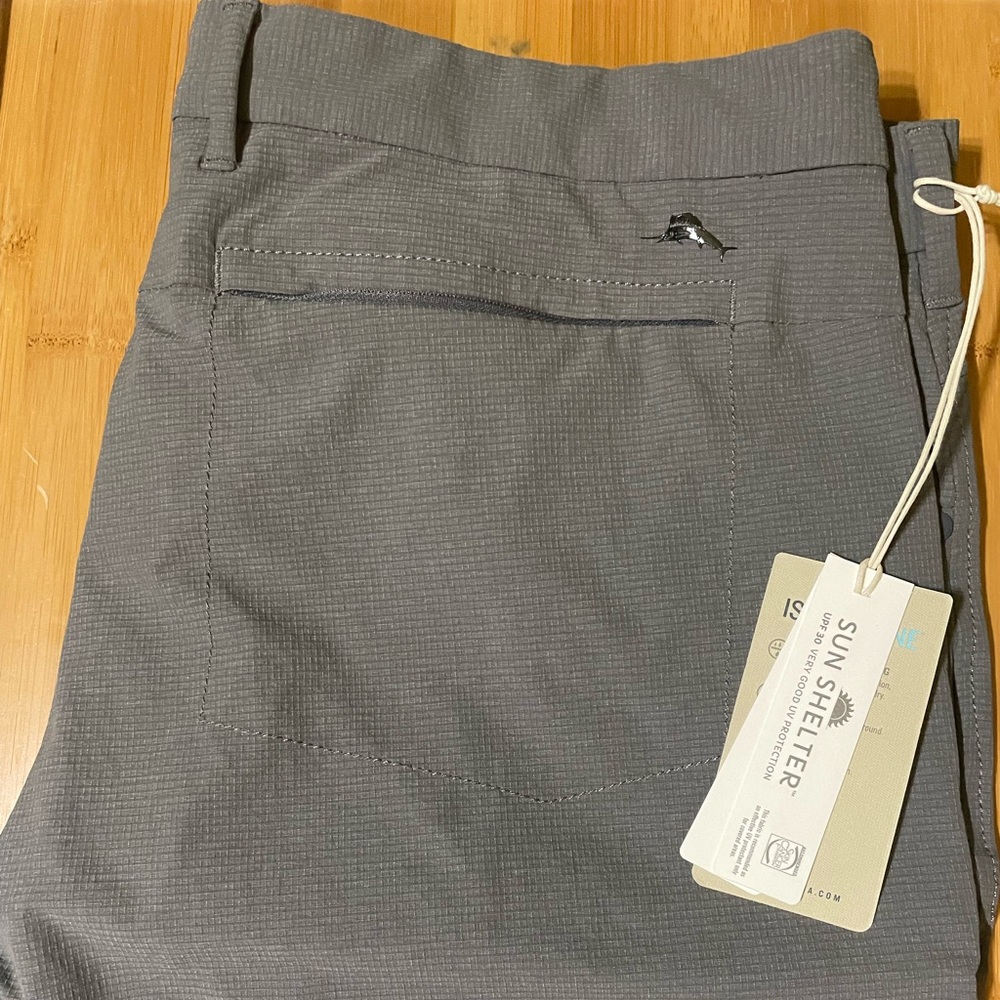 Tommy Bahama Classic Fit Chip Shot 5-Pocket Performance Gray Pants Size 38W 32L